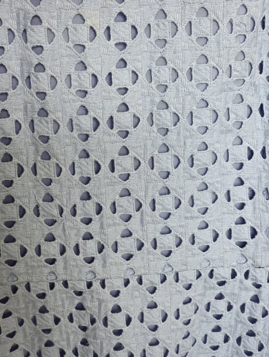 Ann Taylor Sleeveless Light Blue Eyelet A-Line Dress - Picture 5 of 5